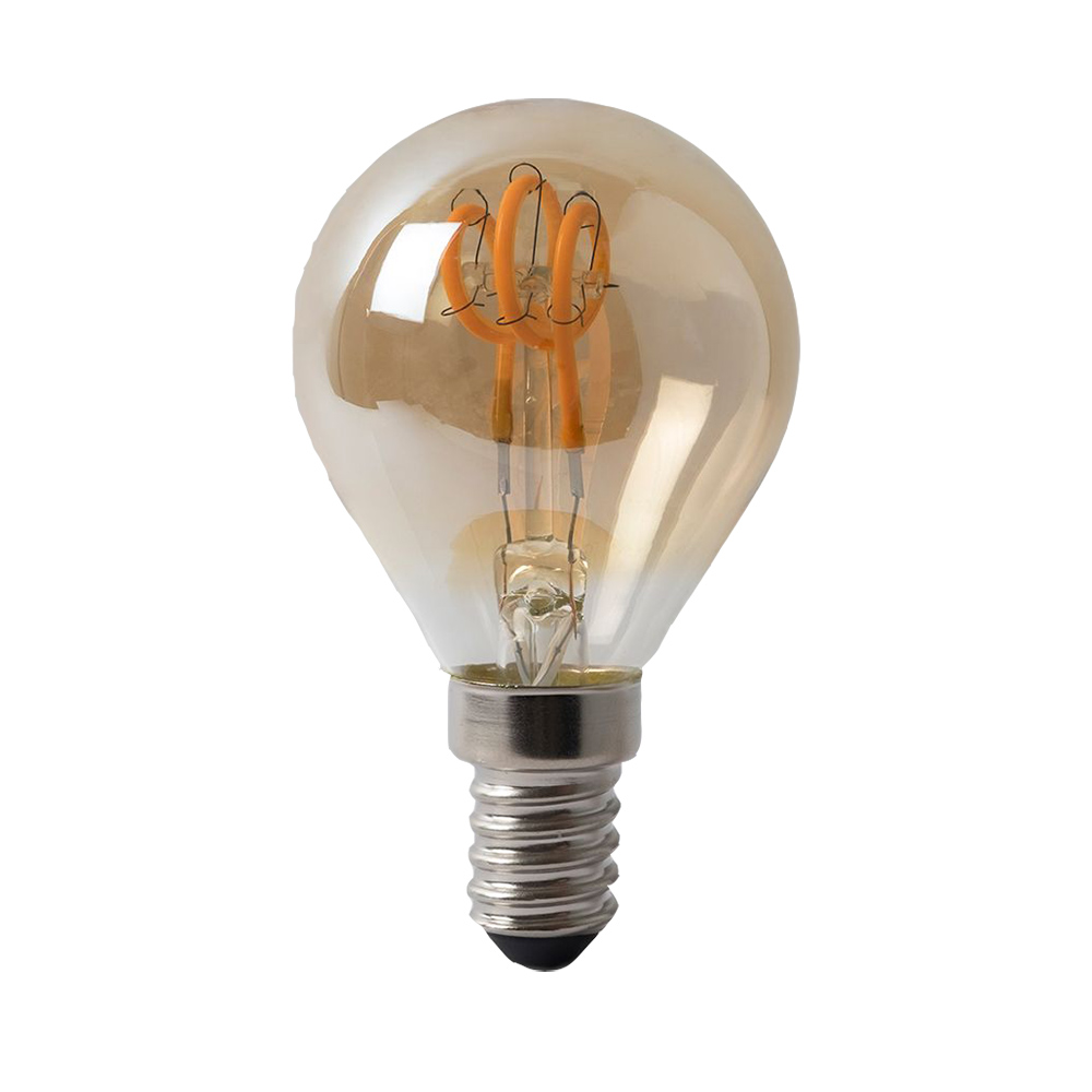 E27 Spiral Filament LED G45 Globe Light bulbs 4W Amber Dimmable