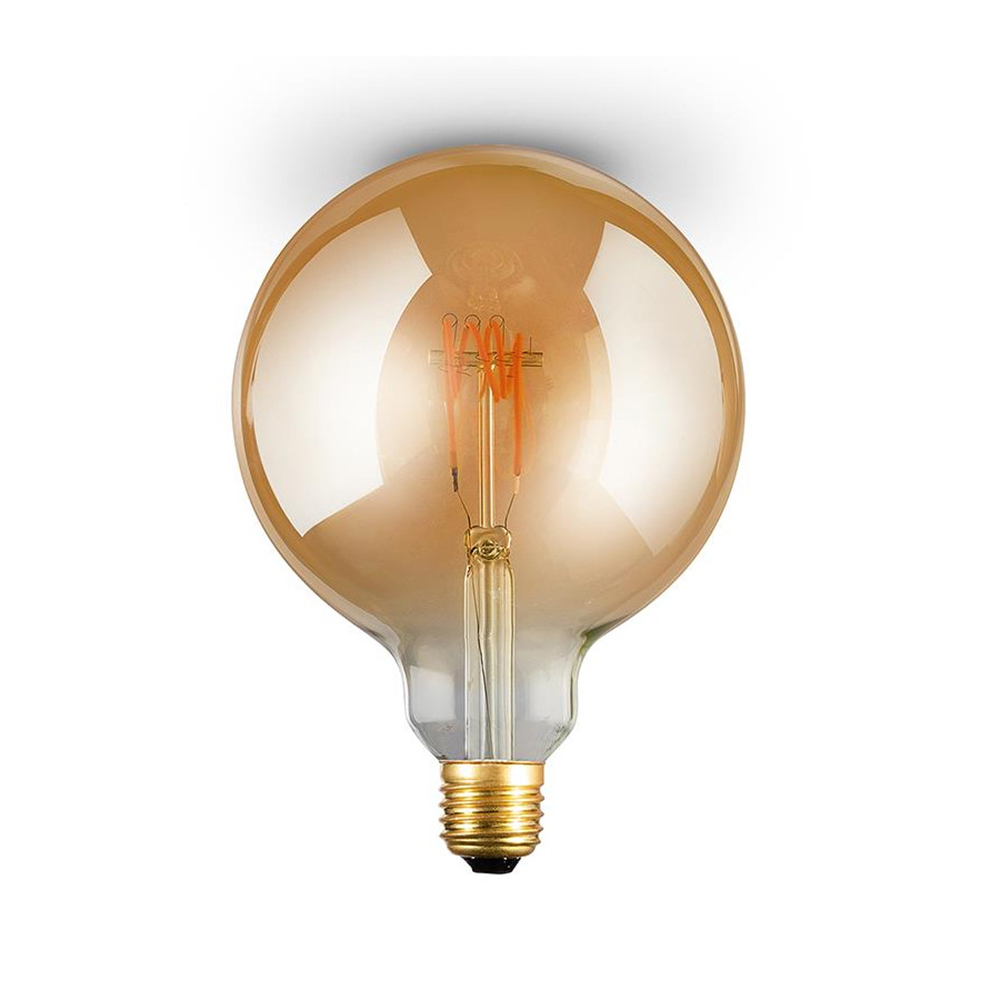 E27 Spiral Filament LED G80 Globe Light bulbs 4W Amber Dimmable