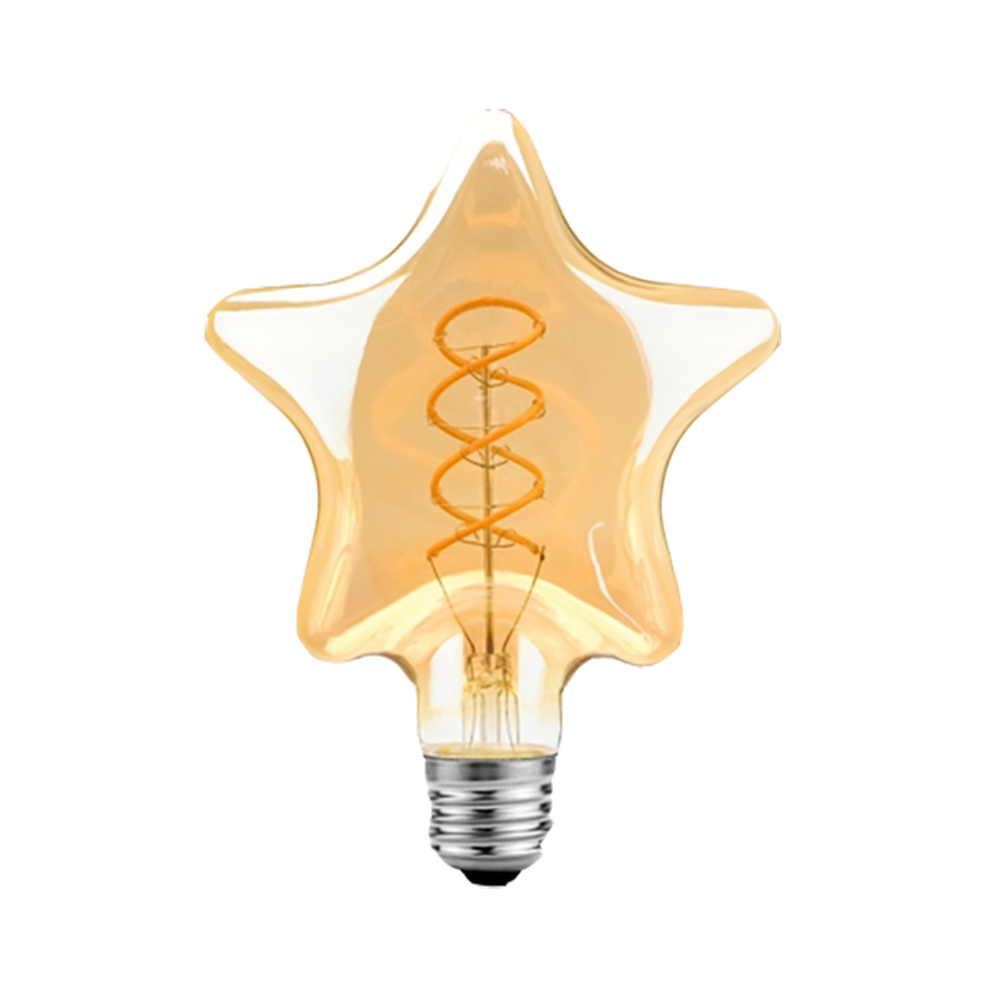 E27-Retro-LED-Spiral-Filament-Light-Bulb-4W-220V-Star Shape