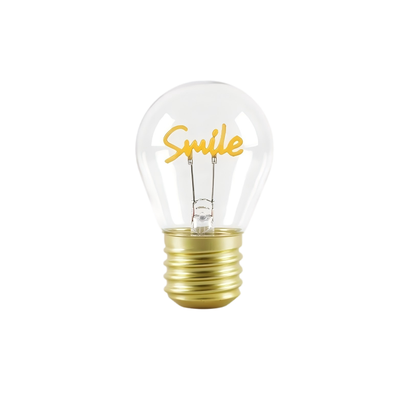 DIY Gift Emotional Filament Light Bulbs with USB Rechargable-Smile