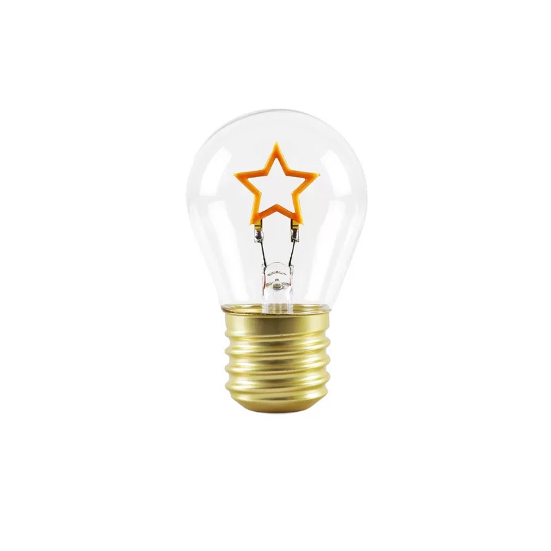 DIY Gift Emotional Filament Light Bulbs with USB Rechargable-Star