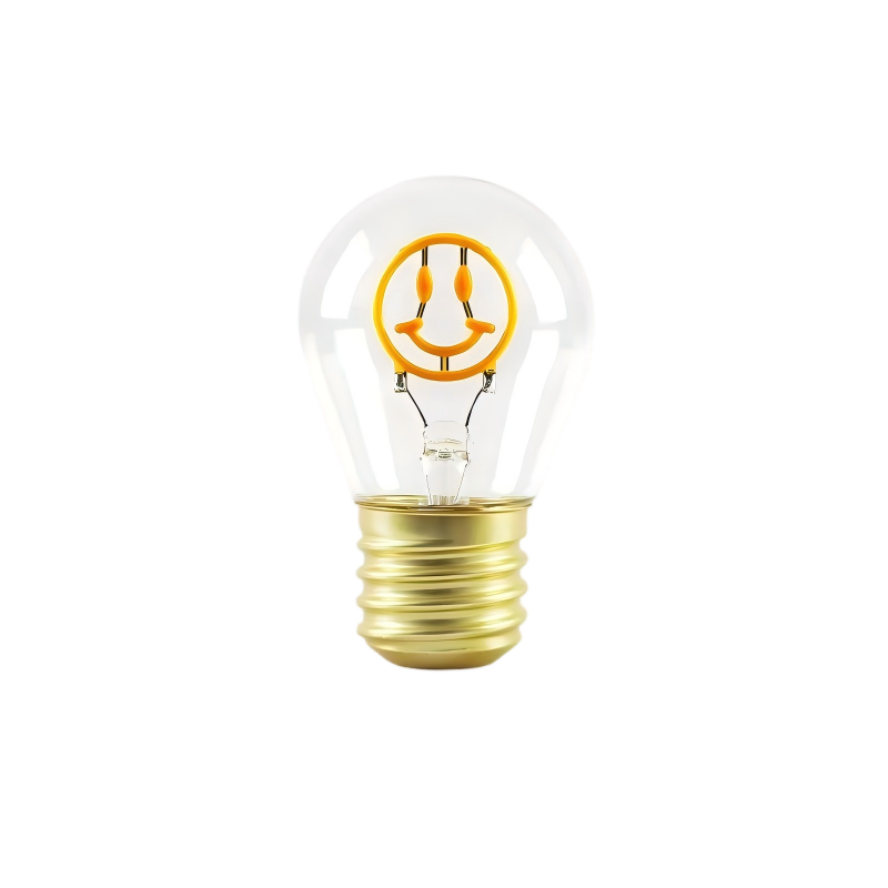 DIY Gift Emotional Filament Light Bulbs with USB Rechargable-Smile Face