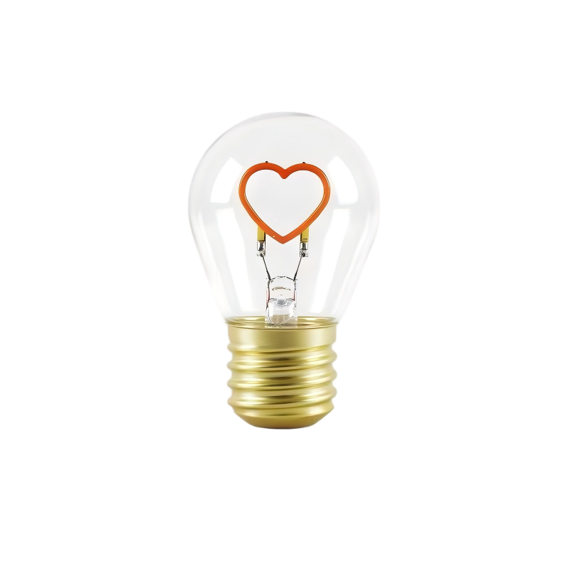 DIY Emotional Filament Light Bulbs with USB Rechargable-Heart