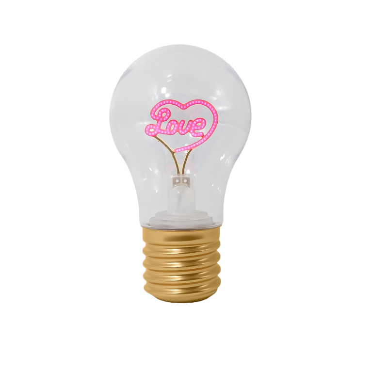 DIY Emotional Filament Light Bulbs with USB Rechargable-Love