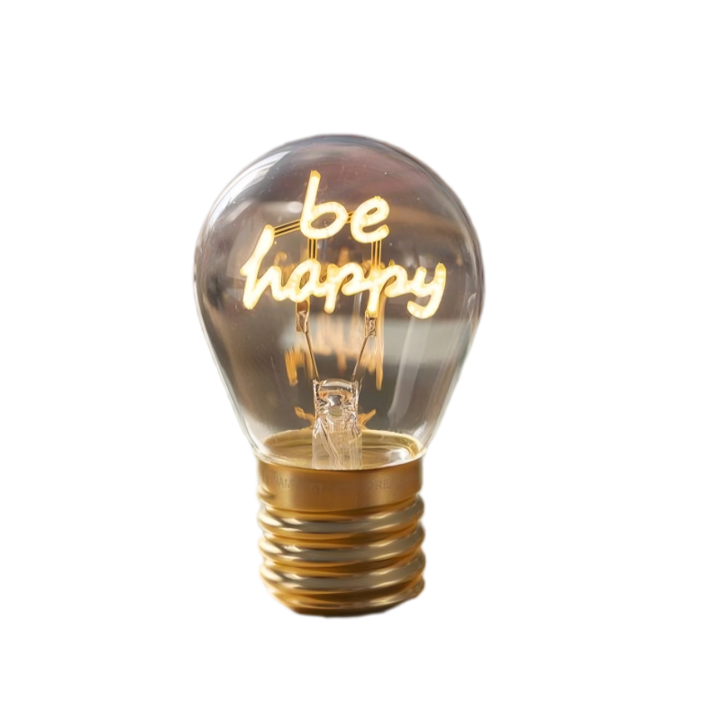 DIY Emotional Filament Light Bulbs with USB Rechargable-Happy
